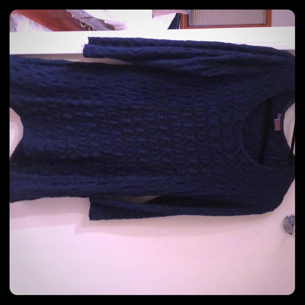 Blue and black shirt dress